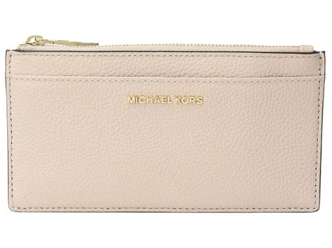 michael kors slim large slim card case - soft pink|pink wallet Michael Kors.